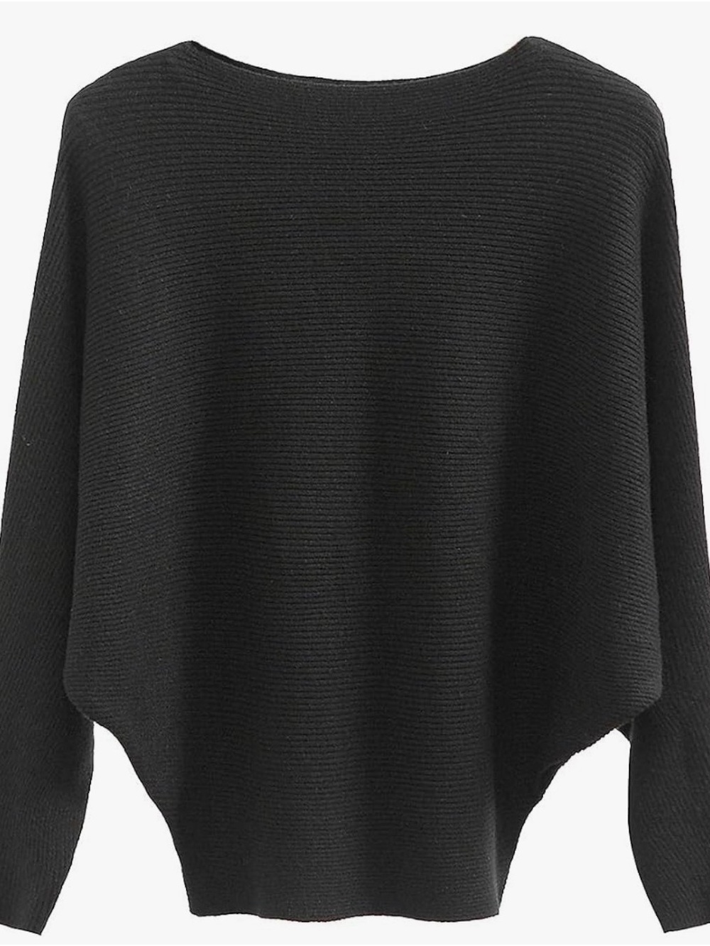 Gaberly Boat Neck Backwing Women's Ribbed Knit Sweater - Classic Pullover